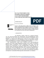 [22996885 - Folia Scandinavica Posnaniensia] Zu Tautonymen und Internationalismen aus linguistischer und didaktischer Sicht (1).pdf