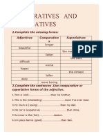 Comparatives and Superlatives Tests - 62298