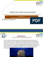 Costruction & Resource Management: Assignment-1 Activities During Construction of A Project