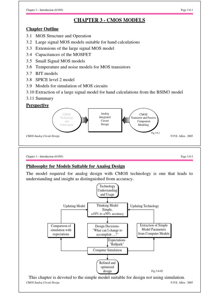 Allen Slides 03 Cmos Models PDF | PDF | Mosfet | Field Effect Transistor