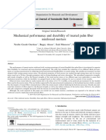 Mechanical Performance and Durability of Treated Palm Fiber Reinforced Mortars