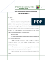 University of Caloocan City Graduate School: Suggested Cooperative Learning Approach in Teaching Mathematics