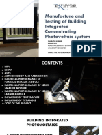 Manufacture and testing of building integrated concentrating photovoltaic system- Dissseration Ppt