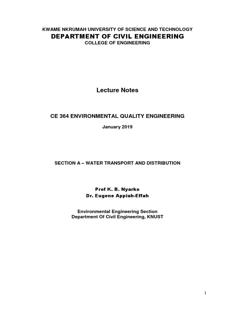 Water Transport & Distribution Guide | PDF | Polyethylene | Pipe (Fluid ...