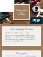 Personal Development: Theory and Practices L7-Mental Health and Well Being