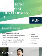 Personal Development: Theory and Practices L14-Achieving Personal Development