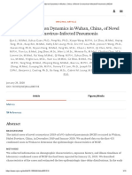 Early Transmission Dynamics in Wuhan, China, of Novel Coronavirus-Infected Pneumonia - NEJM