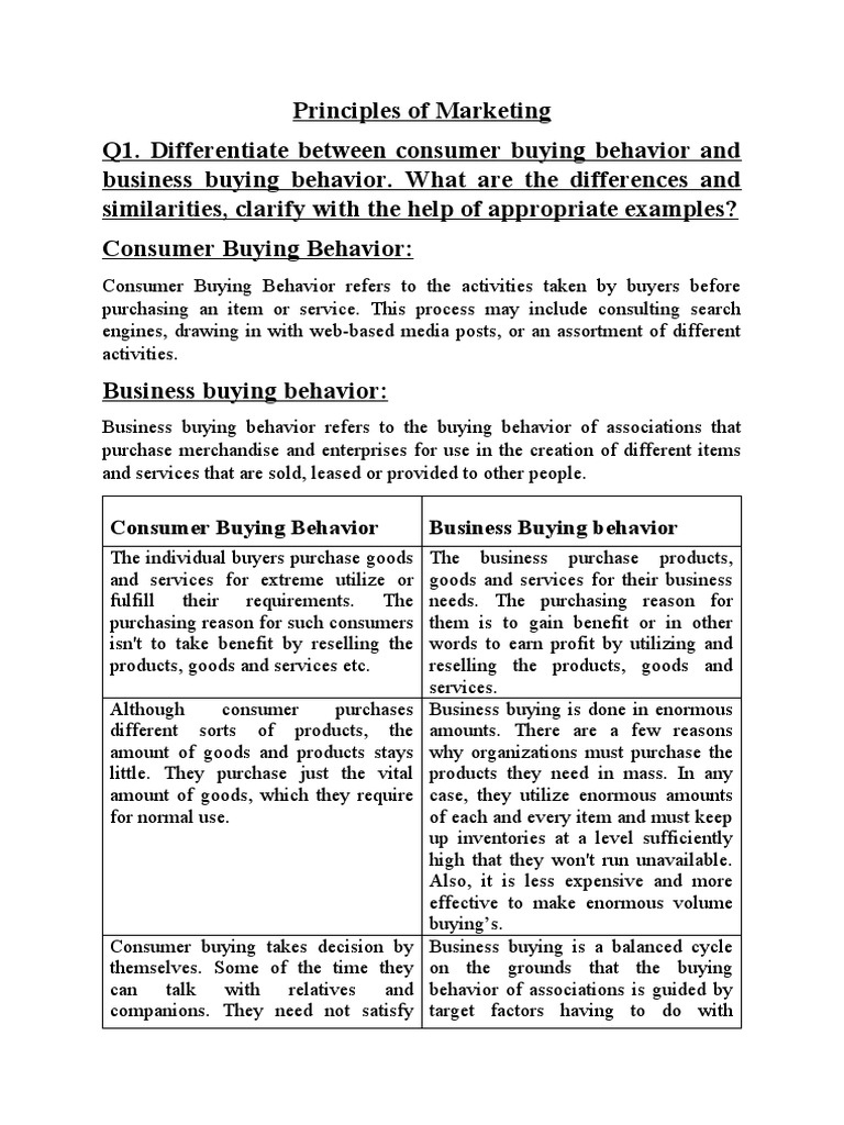 Consumer vs. Business Buying Behavior | PDF | Market Segmentation ...