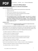 La Recherche Bibliographique Cours DJEDI TEC 2018 PDF