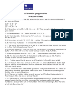 Arithmetic Progression Practice Sheet