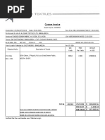 Custom Invoice: Export Reg No.: W 088902