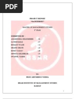 Project Report "On Internet": Master of Management Studies I Year