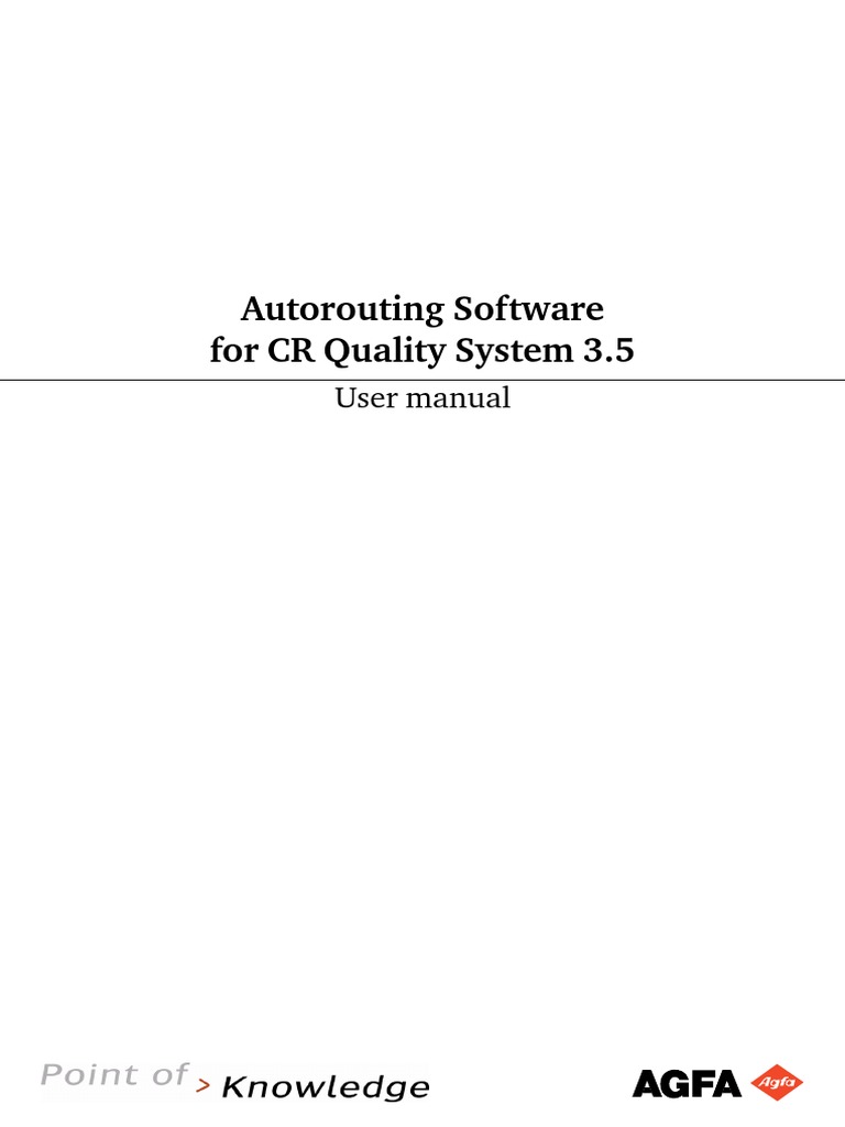 Autorouting Software For CR Quality System 3.5: User Manual | PDF ...