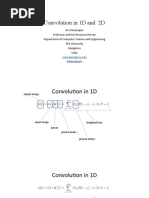 Convolution in 1D and 2D