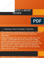 How To Write A Movie Review