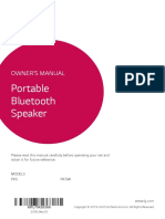 Manual For The LG PK5 Portable Bluetooth Speaker