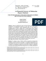A Study On Financial Literacy of Malaysian Degree Students PDF