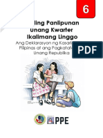 AP6 - q1 - Melc5 - Ang - Deklarasyon - NG - Kasarinlan - NG Pilipinas - at - Ang - Pagkatatag - NG - Unang - Republika - v1