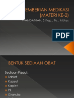 Pemberian Medikasi (Materi Ke-2)