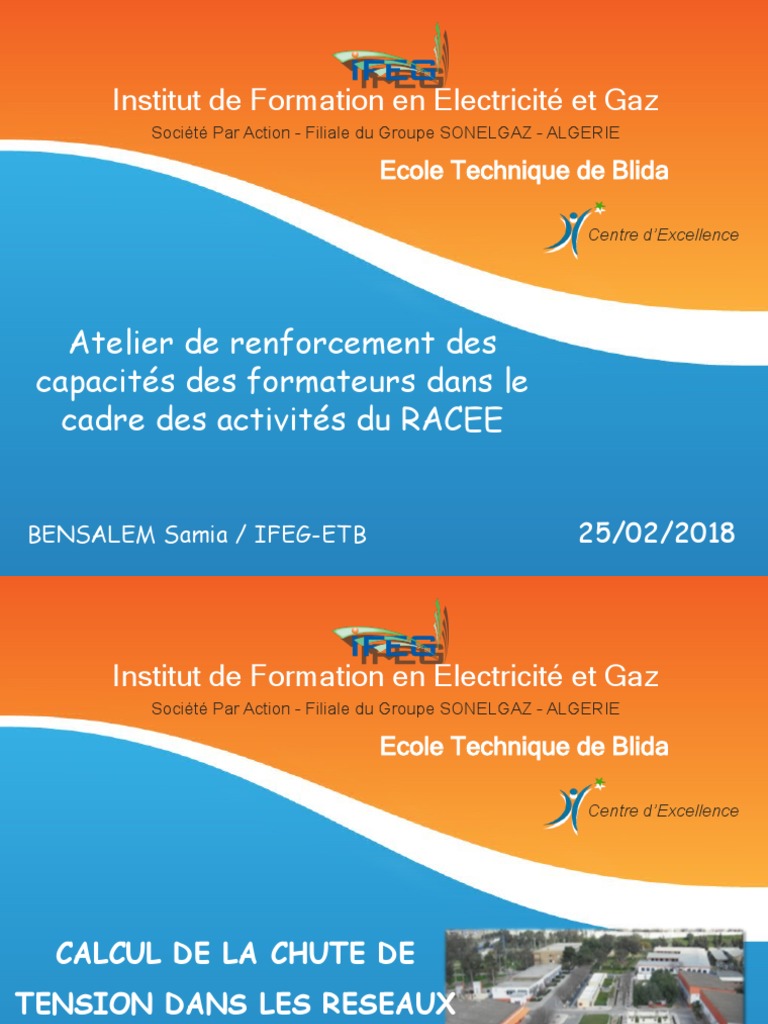 Presentation Totale Calcul de Chute de Tension IFEG PDF — free download