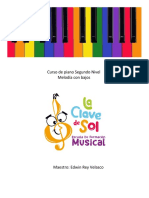 Curso de Piano Segundo NIVEL Con Bajos