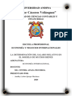 La Determinación Del Salario Relativo en El Modelo de Muchos Bienes