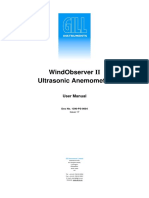 Windobserver Ii Ultrasonic Anemometer: User Manual