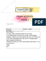 Class Activity Week 7: From: Ed Sent:01, August To: Simon