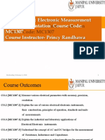 Course Name: Electronic Measurement and Instrumentation Course Code: MC1307 Course Instructor-Princy Randhawa