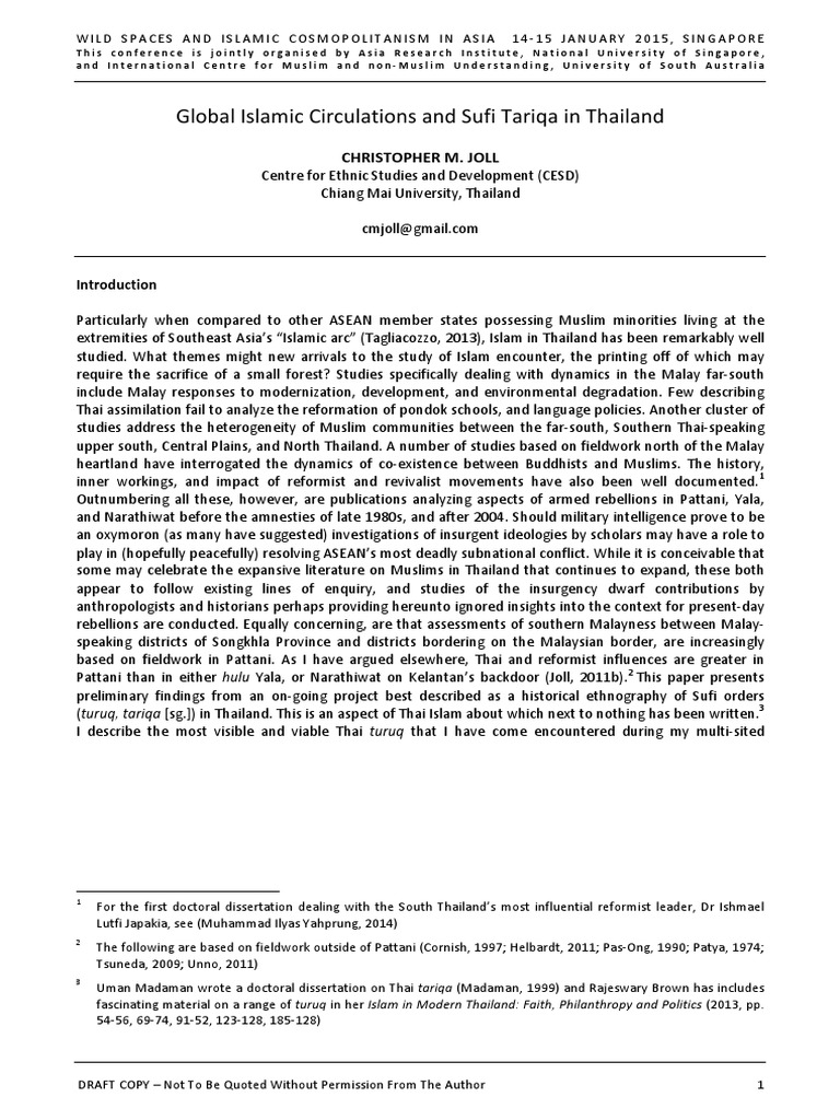 Sufi Orders in Thailand's Islam | PDF | Sufism | Islamic Branches