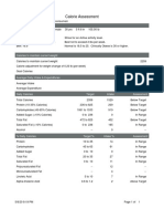 Calorie Assessment: Profile Info