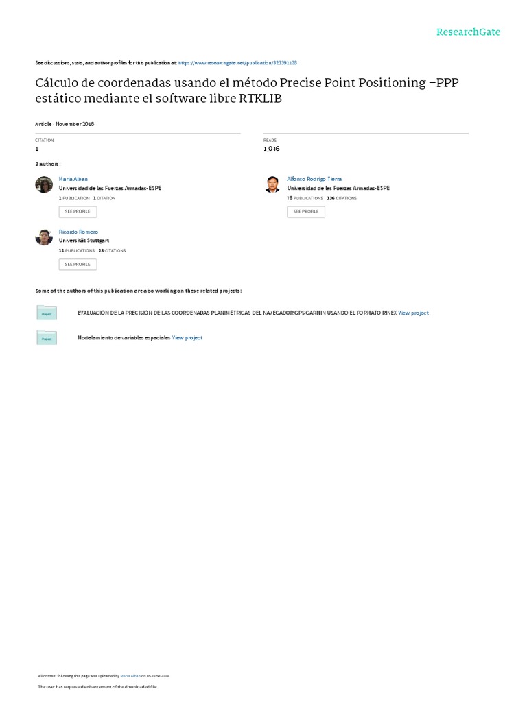 Posicionamiento Preciso con PPP y RTKLIB | PDF | Sistema de ...