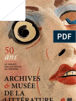 Brochure Archives et Musée de la littérature Belge