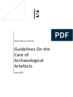 Guidelines On The Care of Archaeological Artefacts: June 2012