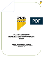 plan de gobierno pdr puno Peru