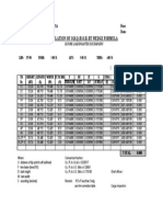 Calculation of O.B.Q./R.O.B. by Wedge Formula: Before Loading/After Discharging