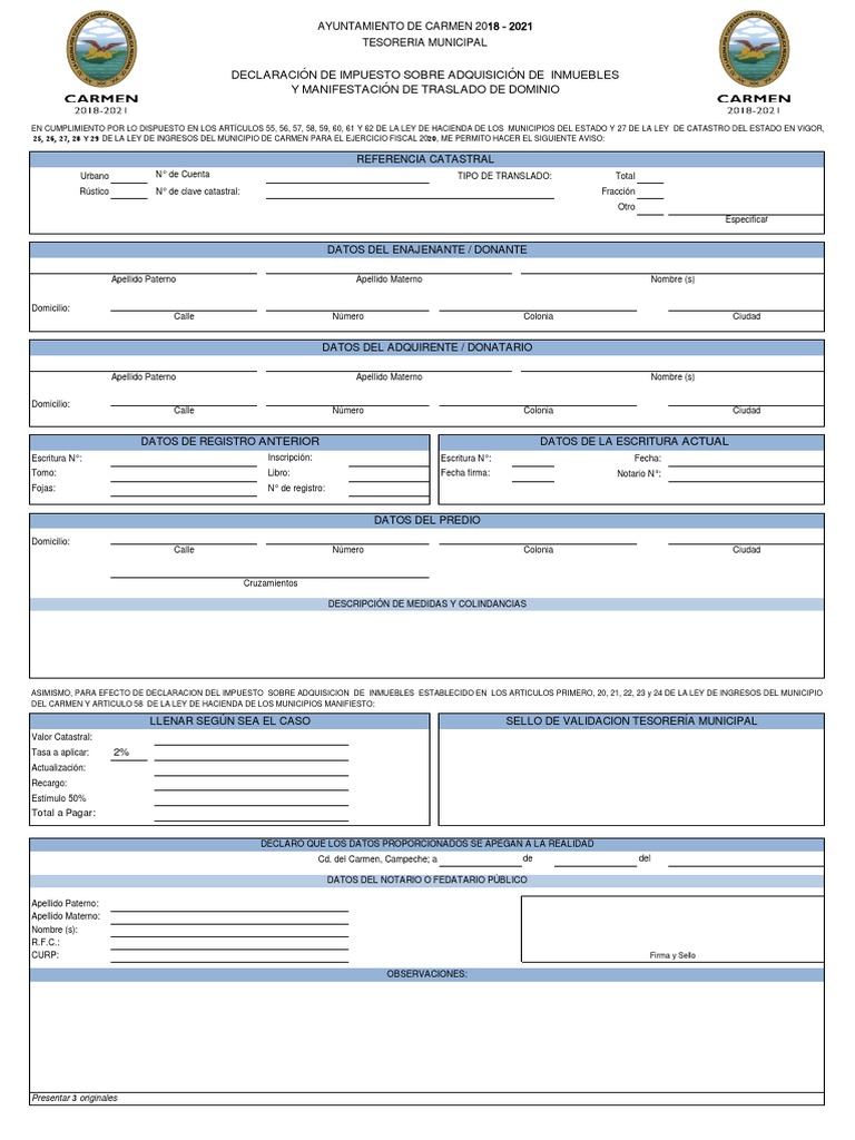 Formato ISAI 20182021 PDF Gobierno Business