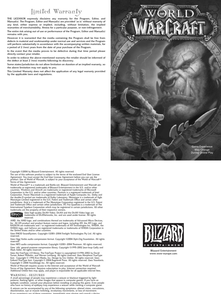 World of Warcraft Manual