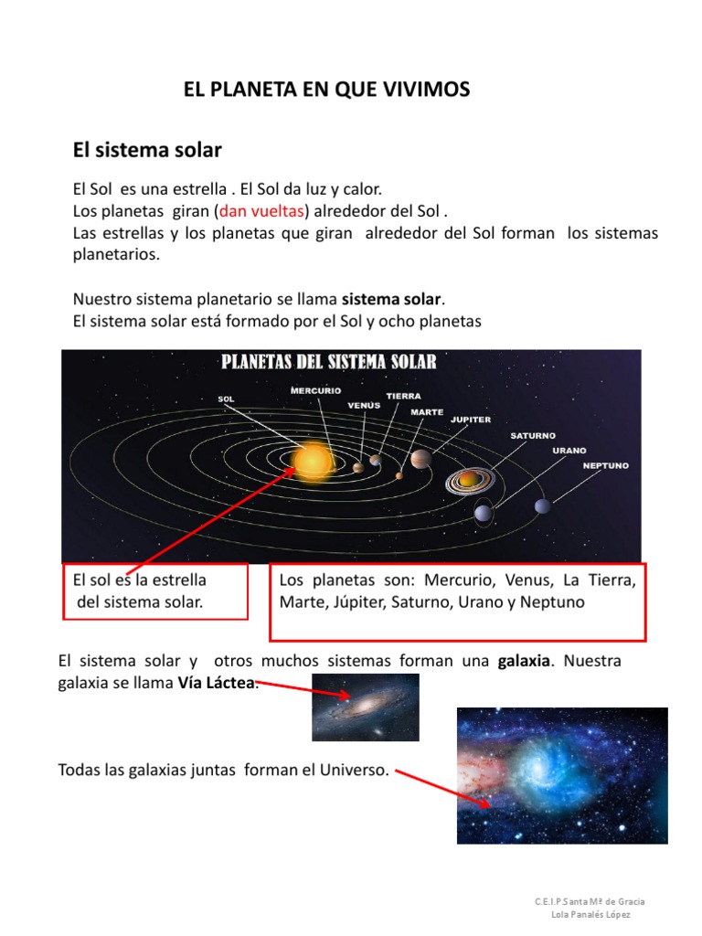 El Planeta en Que Vivimos 2017 | PDF | Planetas | Sistema solar