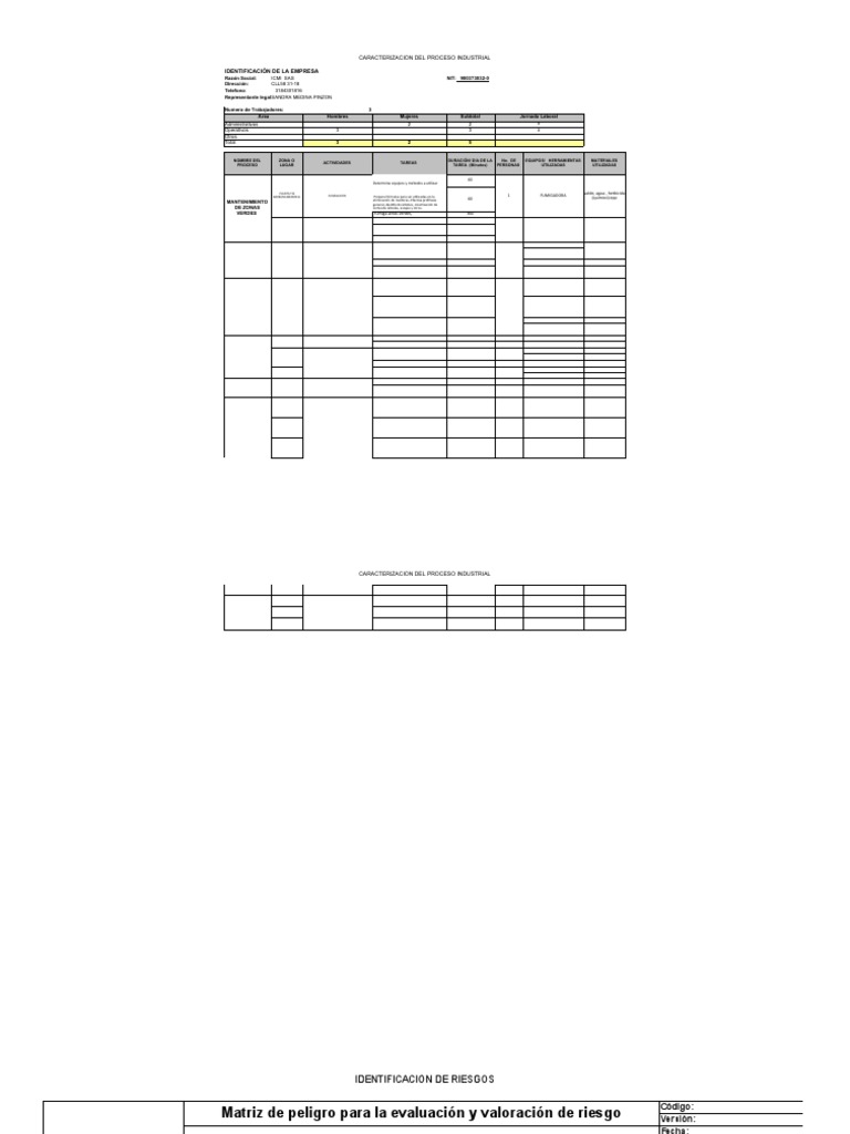 Matriz de Riesgos GTC 45 en Excel | PDF | Estrés (biología) | Microsoft ...