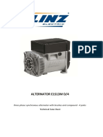 Alternator E1S13M D/4: Three-Phase Synchronous Alternator With Brushes and Compound - 4 Poles