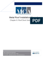 Metal Roof Installation Manual: Chapter 6: Roof Deck Substructures