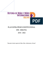 Plan Estrategico Institucional DNI-Bolivia 2018-2022