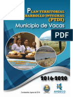 Plan Territorial de Desarrollo Integral Del Municipio de Vacas PDF