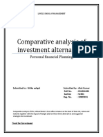 Comparative Analysis of Investment Alternatives: Personal Financial Planning