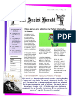 Video Games and Addiction by Rafael Mistiloglou 1 Grade: Special Points of Interest