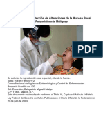 Manual para Detectar Cáncer Oral PDF Imss