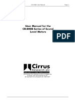 User Manual For CR800B Sound Level Meters