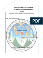 ECONOMIA POLITICA OBJETOS DE ESTUDIO Usac