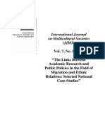 The Links between academic research and public policies in the field of migration and ethnic relations_ selected national case studies; thematic introduction - UNESCO Biblioteca Digital